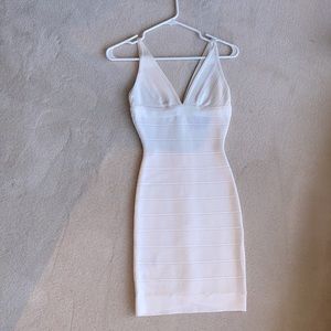 Herve Leger V-neck Bandage Dress